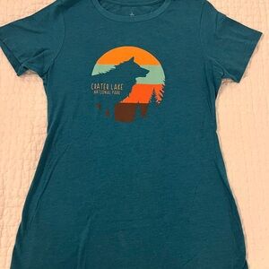 Teal Crater Lake Graphic T-Shirt